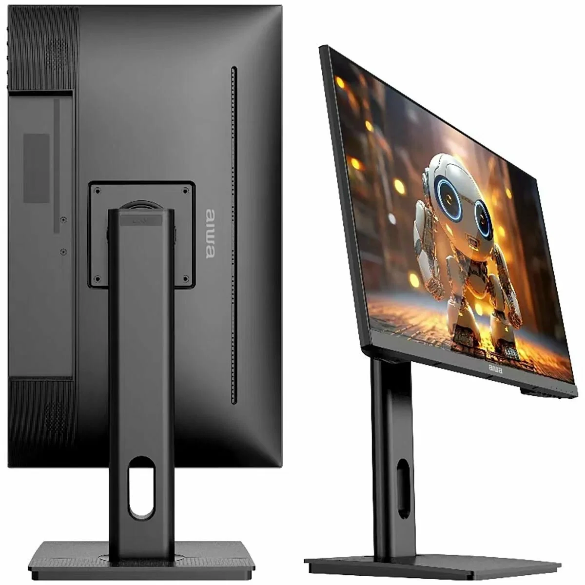 Монитор 27" Aiwa MF2711 IPS 1920x1080, 120 Гц, 4 мс, 16:9, 300 кд/м², VGA, HDMI 1.4, DP 1.2, 3.5 Jack, USB Hub (2x USB 3.0), динамики (2x3 Вт), FreeSy