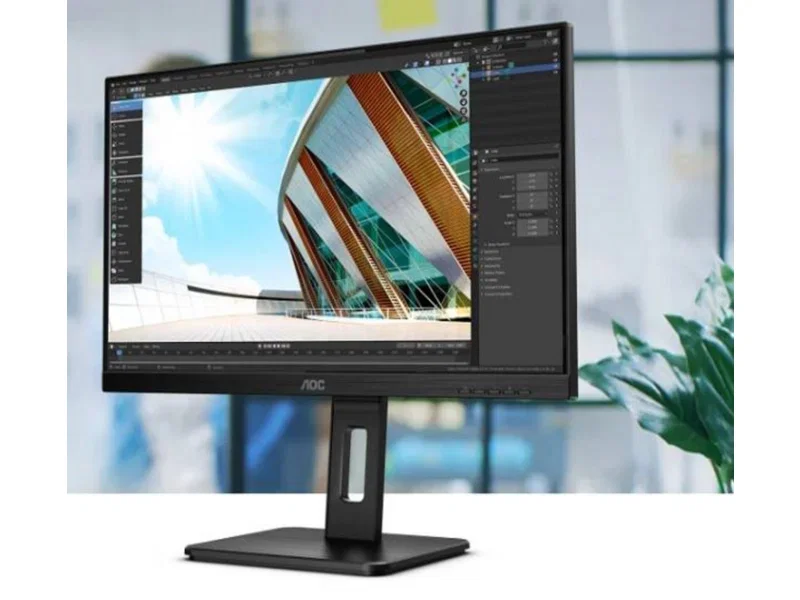 Монитор 27" AOC Q27P2Q IPS 2560x1440, 75 Гц, 4 мс, 16:9, 300 кд/м2, 1хHDMI, 1хDP, 1хVGA, выход на наушники, черный
