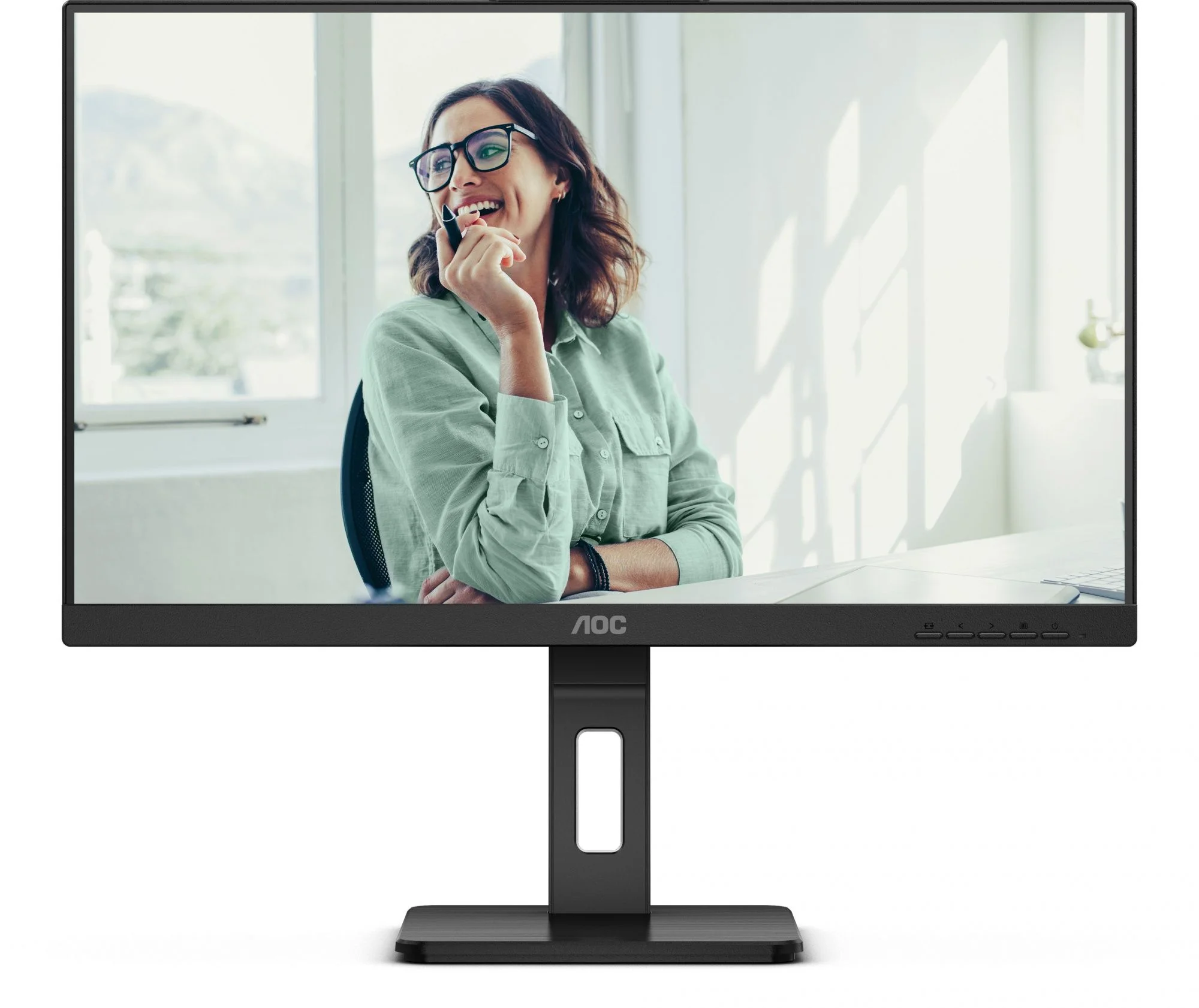 Монитор 27" AOC Q27P3CV IPS 2560x1440, 75 Гц, 4 мс, 16:9, 350 кд/м², 2xHDMI 1.4, DisplayPort 1.2, USB-концентратор (4x USB 3.0), 2.5 Gigabit Ethernet,