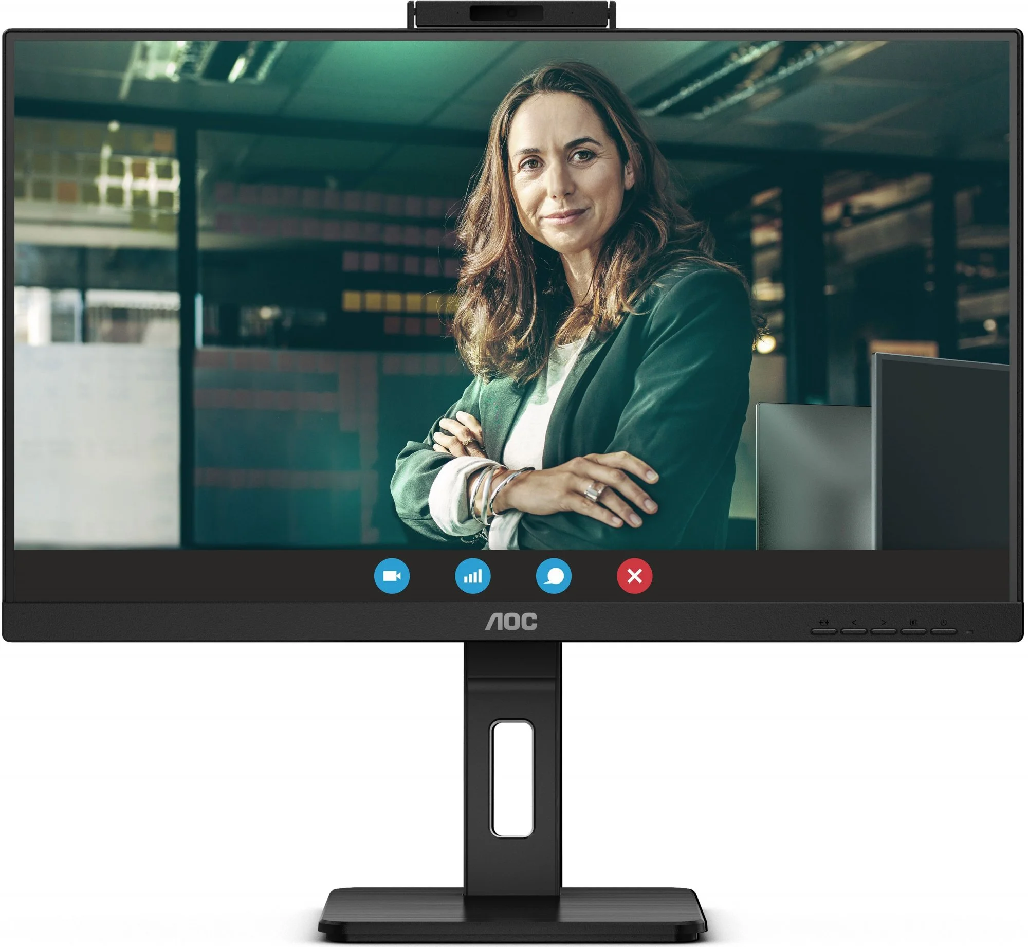 Монитор 27" AOC Q27P3CV IPS 2560x1440, 75 Гц, 4 мс, 16:9, 350 кд/м², 2xHDMI 1.4, DisplayPort 1.2, USB-концентратор (4x USB 3.0), 2.5 Gigabit Ethernet,