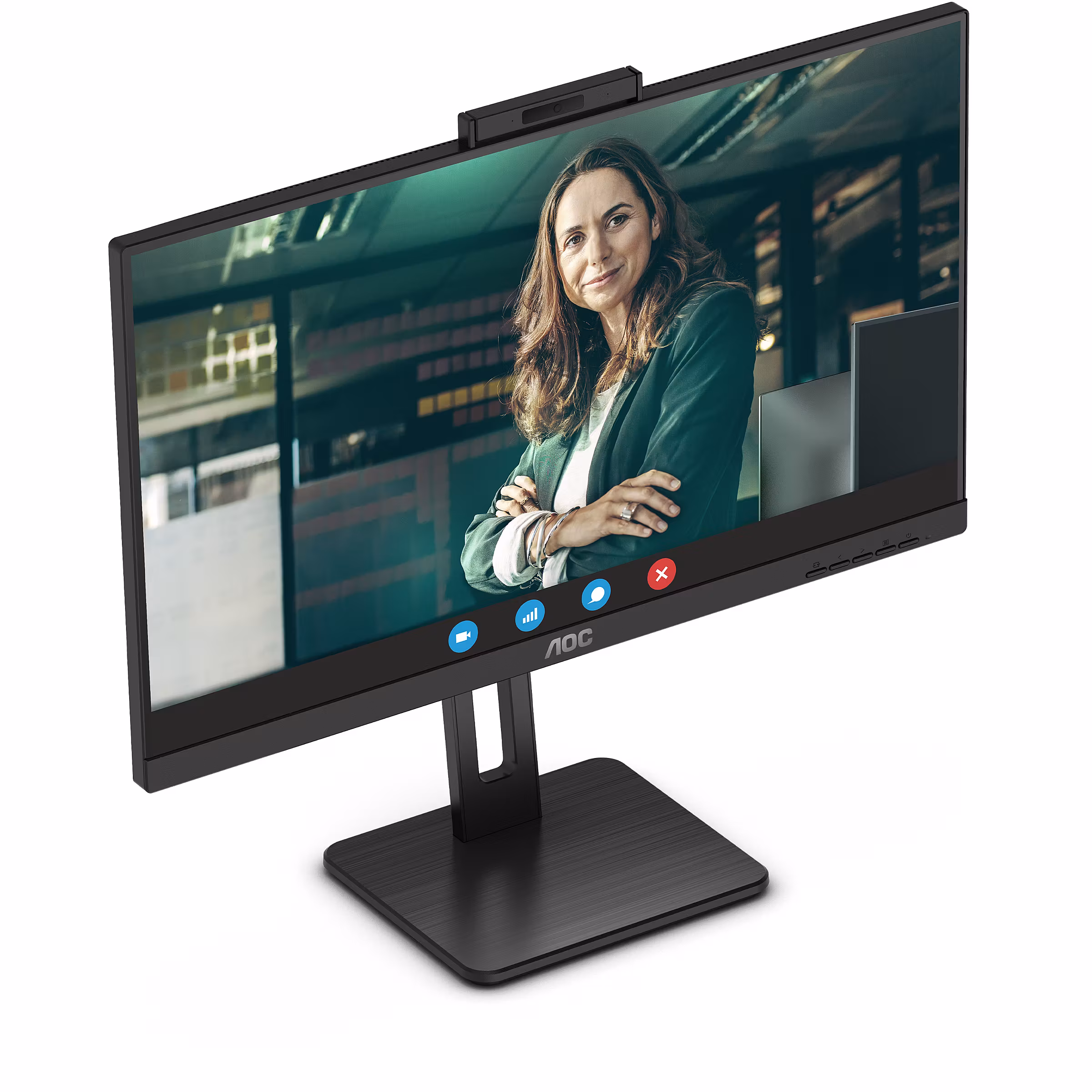 Монитор 27" AOC Q27P3CV IPS 2560x1440, 75 Гц, 4 мс, 16:9, 350 кд/м², 2xHDMI 1.4, DisplayPort 1.2, USB-концентратор (4x USB 3.0), 2.5 Gigabit Ethernet,