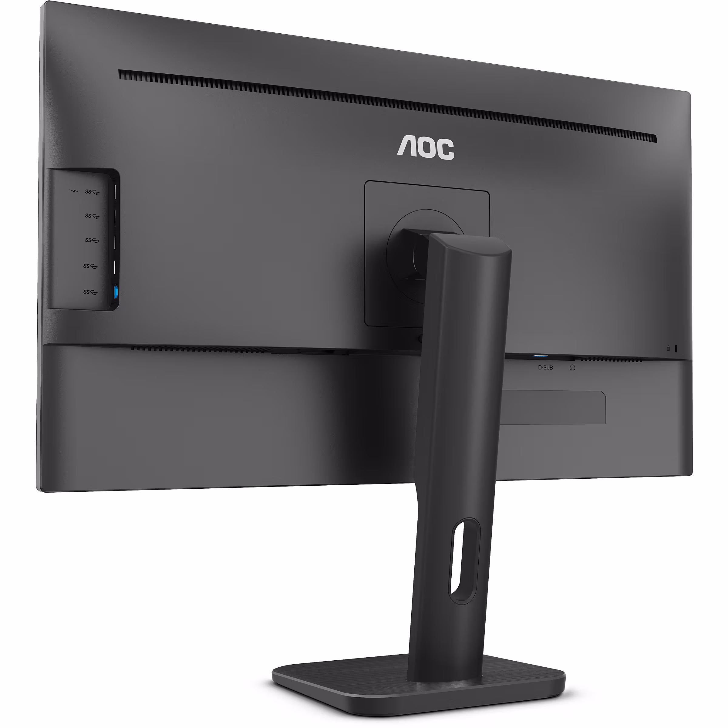 Монитор 27" AOC Q27P4U IPS 2560x1440, 120 Гц, 4 мс, 16:9, 350 кд/м², 2xHDMI 2.0, DP 1.2, USB-C (15 Вт PD), USB Hub (3x USB-A), 3.5 Jack, динамики (2x2