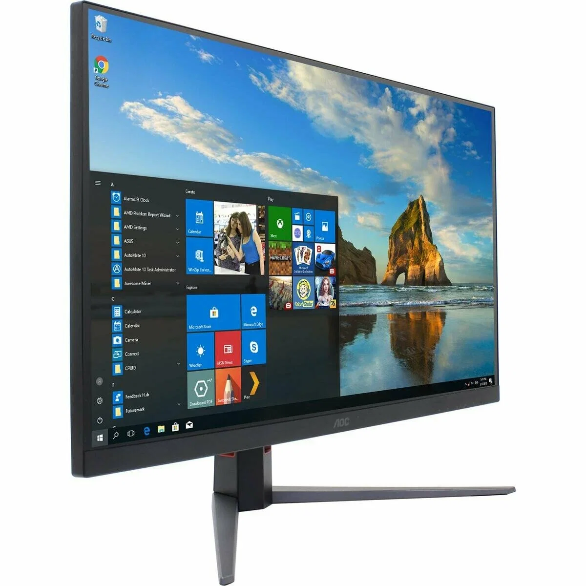 Монитор 27" AOC U27G4 Fast IPS 3840x2160, 320 Гц, 0.3 мс, 16:9, 350 кд/м², DP 1.4, 2xHDMI 2.1, черный