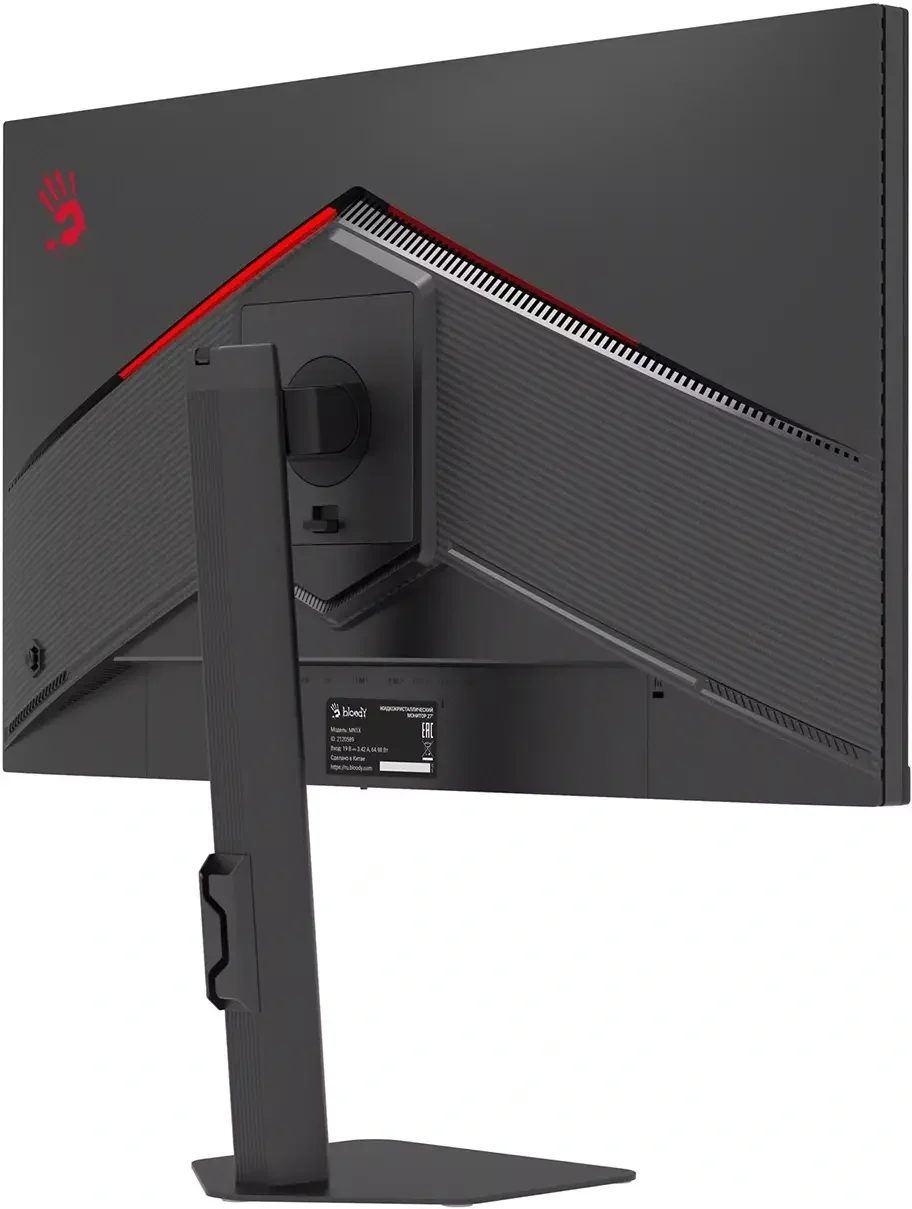 Монитор 27" Bloody MN1X IPS 2560x1440, 210 Гц, 5 мс (1 мс MPRT), 16:9, 600 кд/м², 2xHDMI 2.1, DP 1.4, 3.5 Jack, динамики (2x3 Вт), HDR10, FreeSync, G-