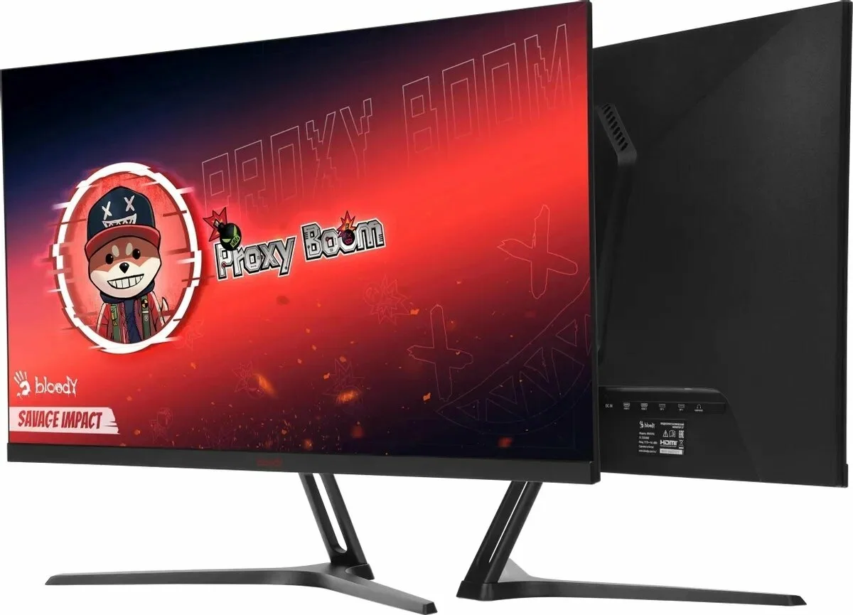 Монитор 27" Bloody MN270Q IPS 2560x1440, 180 Гц, 1 мс, 16:9, 300 кд/м², 2xHDMI, 2xDP, 1x3.5 мм, черный