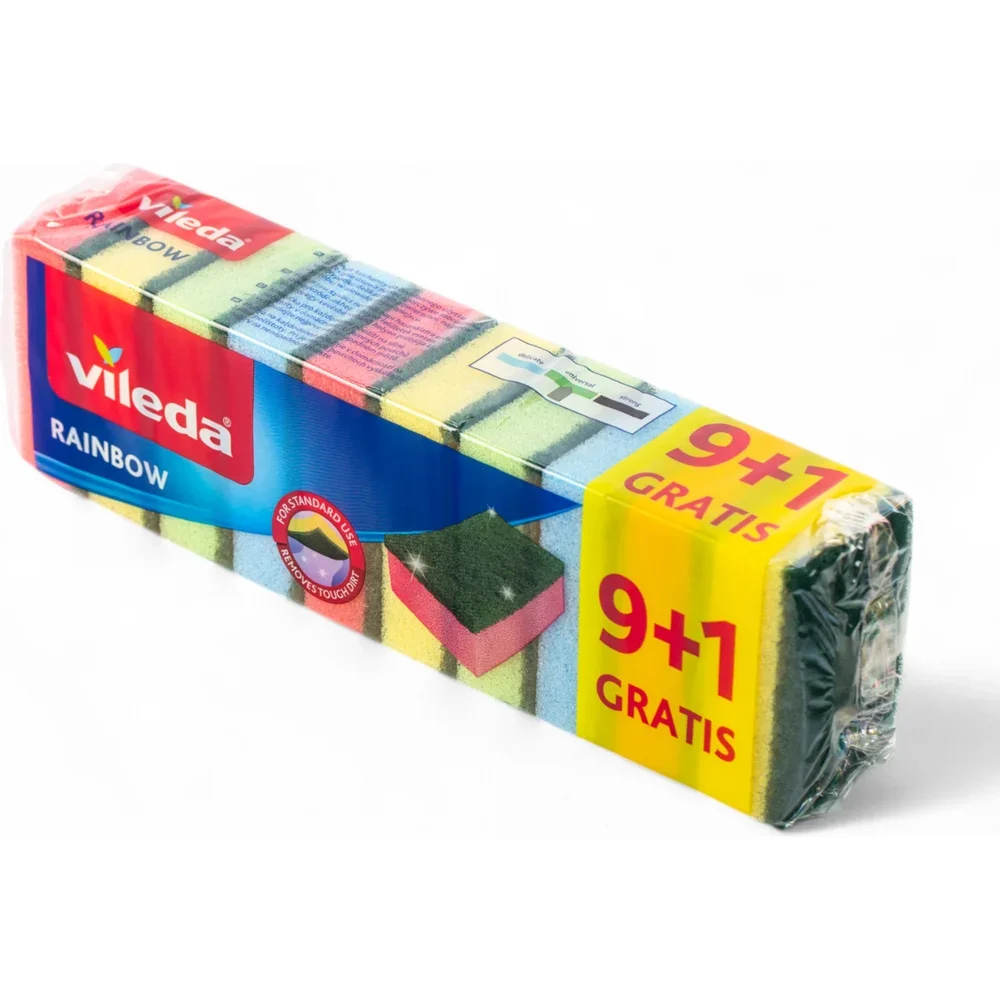 Arc. VILEDA Губка РАДУГА 10шт