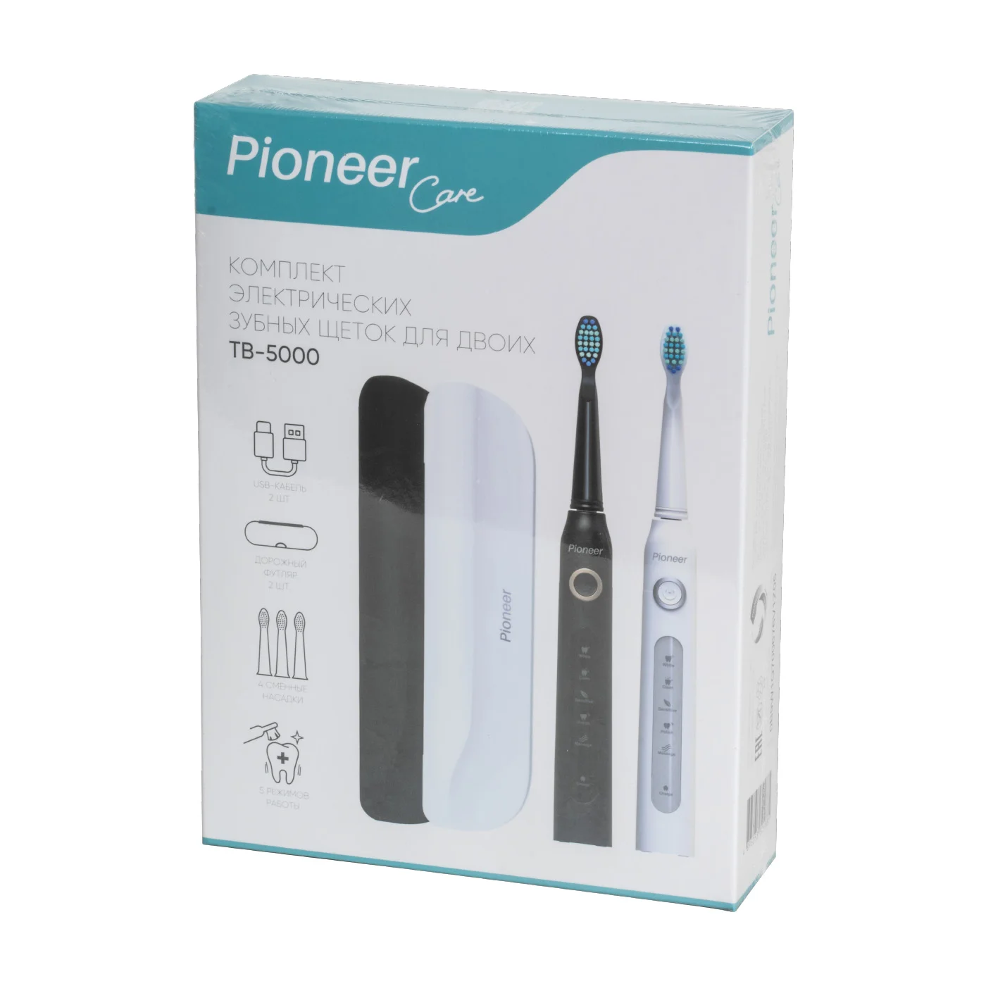 Зубная щетка Pioneer TB-5000. мАч.260. колебаний 40 000