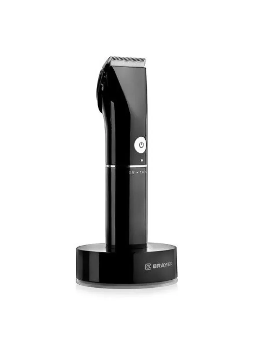 Машинка для стрижки BRAYER BR3400 (LED-дисплей, 4 насад, турбо, титан. покр, регу. высоты лезвий)