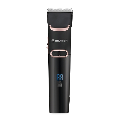Машинка для стрижки BRAYER BR3401 (LED-дисплей, 4 насад, турбо, титан. покр, регу. высоты лезвий)