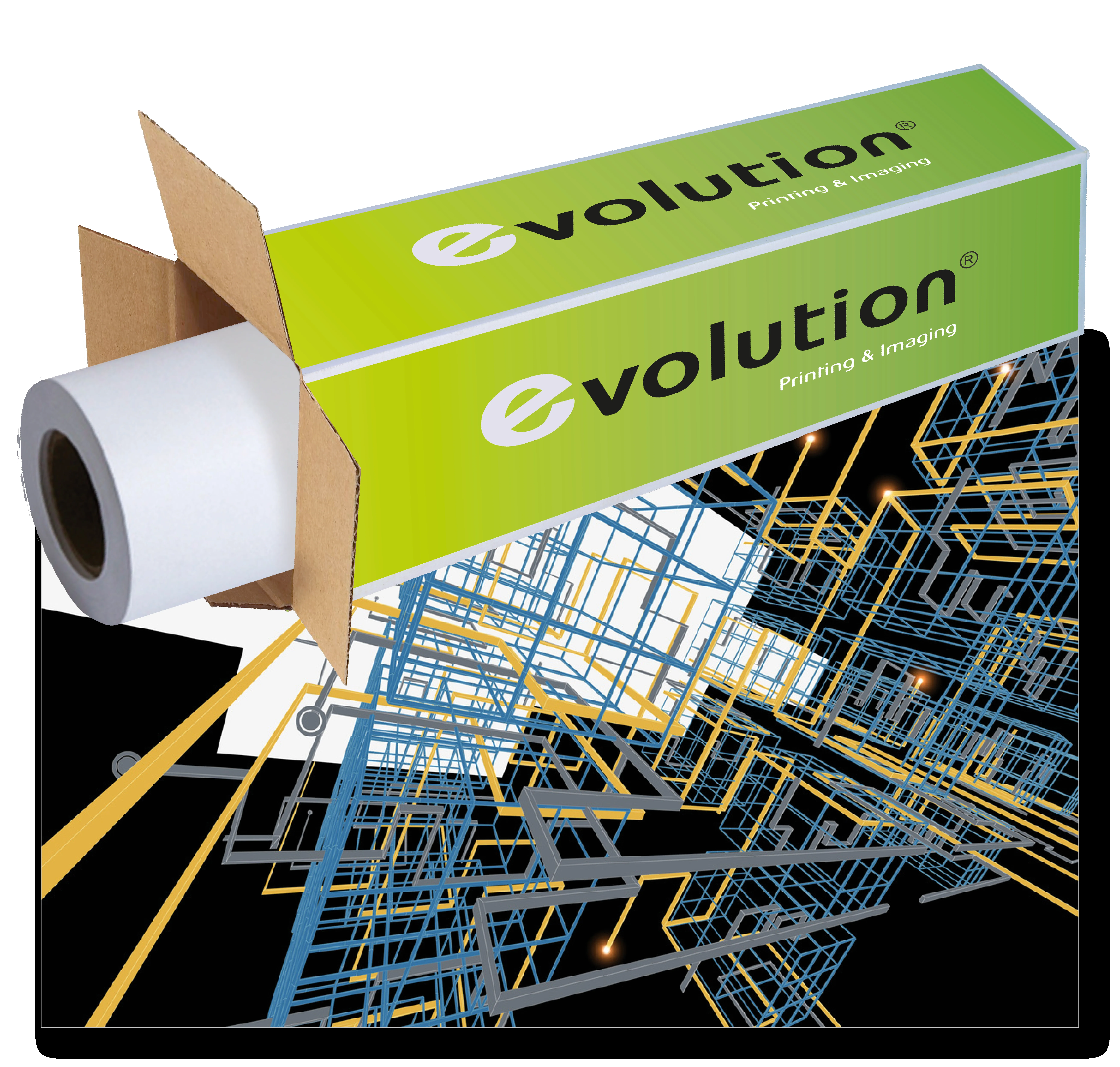 Бумага EVOLUTION  Premium Coated Paper 120gr 0.610х30 м  втулка 2" / 50,8мм  (ex.450L91412)