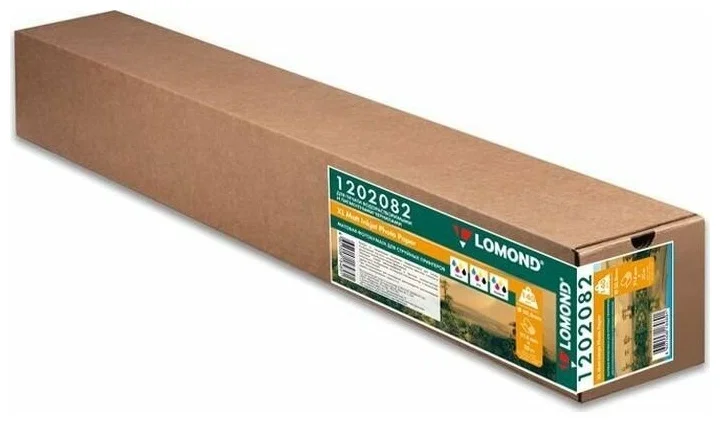Бумага LOMOND глянцевая  130 г/м2 914мм x 30м 130г/м2  втулка 2"/50,8мм