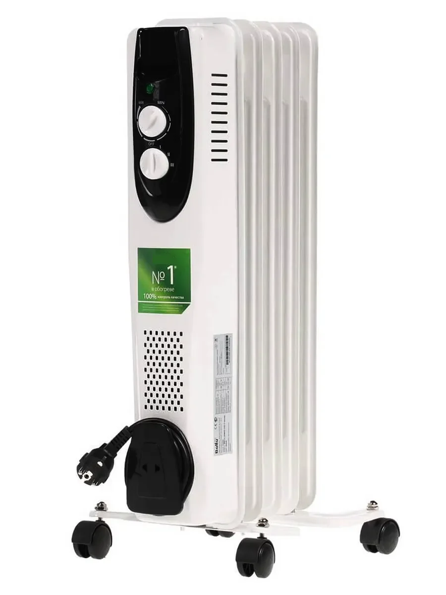 Масляный обогреватель Ballu Classic BOH/CL-05WRN 1000 (5 секций)