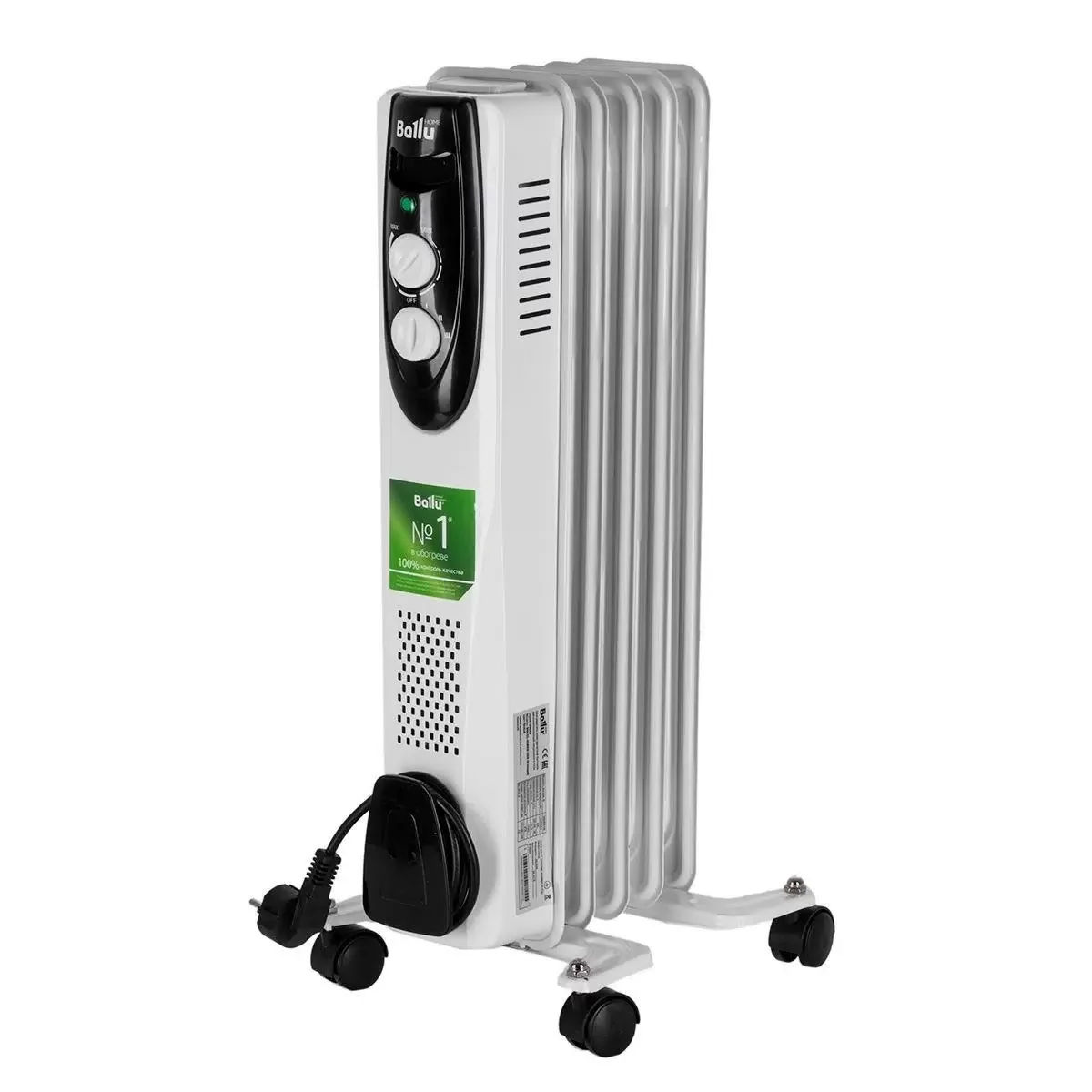 Масляный обогреватель Ballu Classic BOH/CL-05WRN 1000 (5 секций)