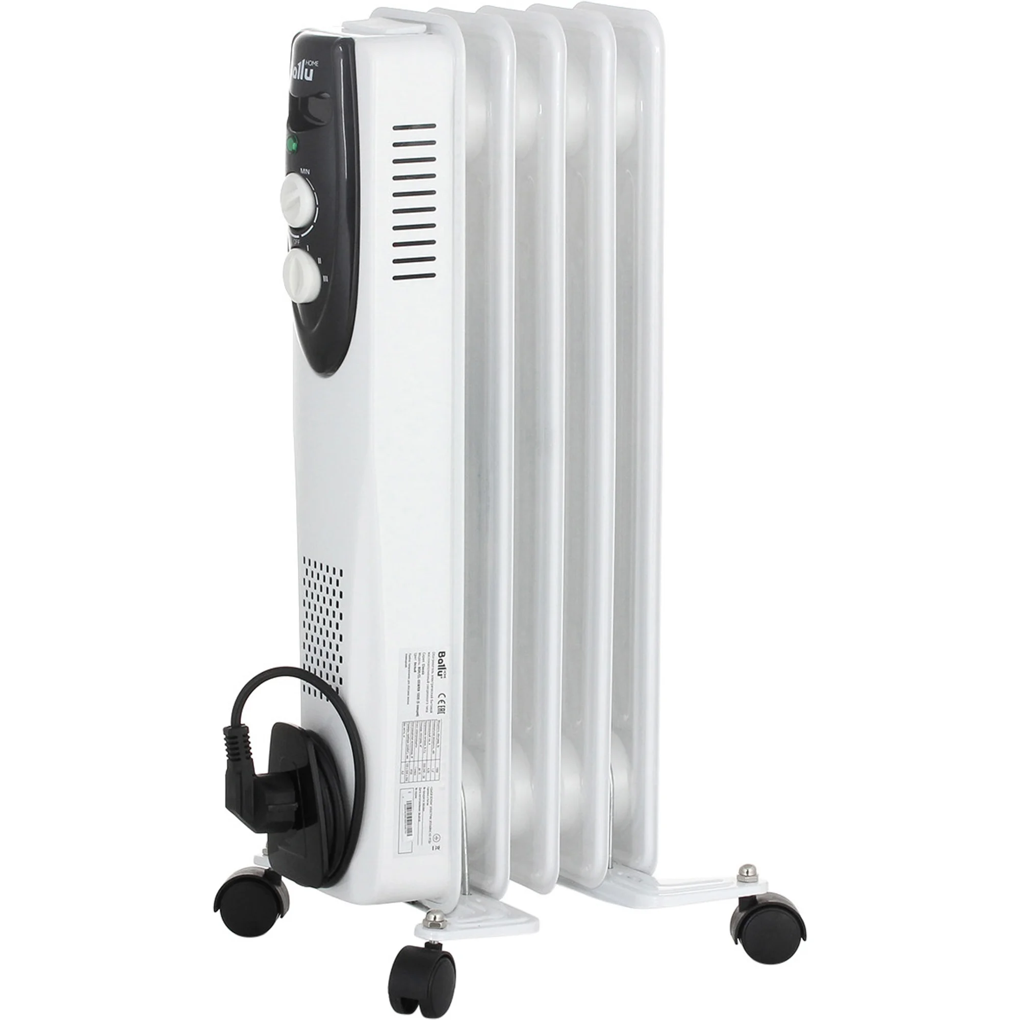 Масляный обогреватель Ballu Classic BOH/CL-05WRN 1000 (5 секций)