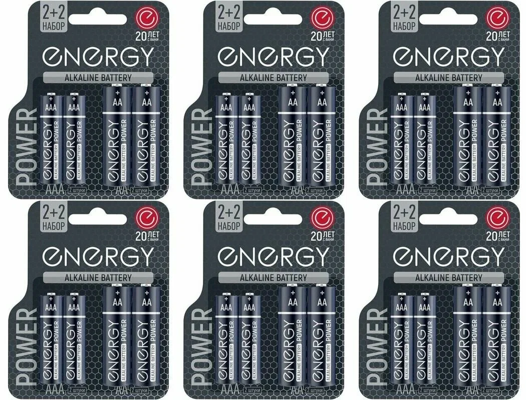 Батарейка, аккумулятор и зарядное устройство для него Energy Power LR6+LR03/4B (АА+ААА) 107045