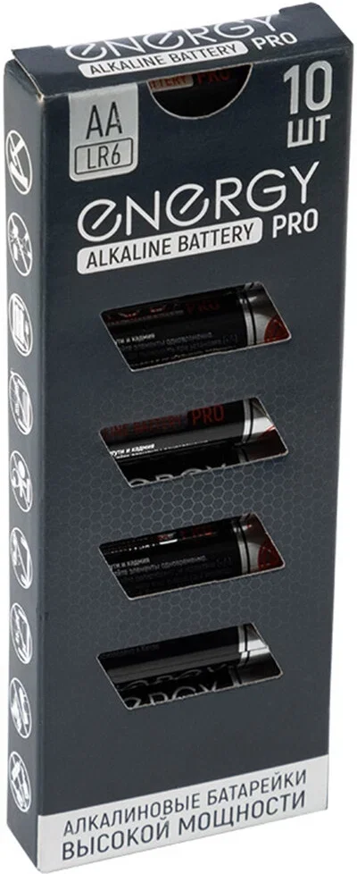 Батарейка, аккумулятор и зарядное устройство для него Energy Pro LR6/10К (АА), 10 шт.