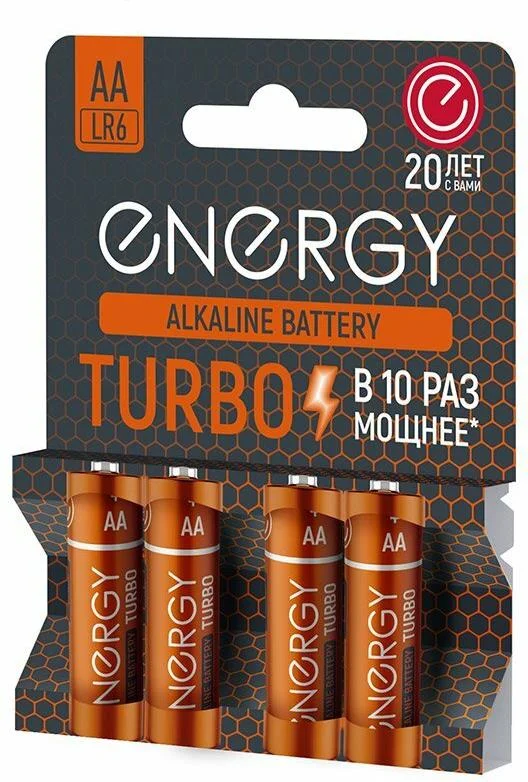 Батарейка, аккумулятор и зарядное устройство для него Energy Turbo LR6/4B (AА) 107051