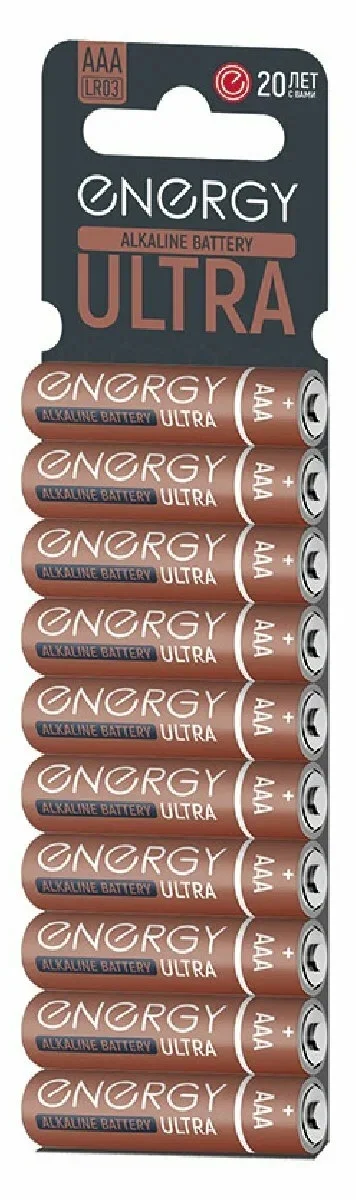 Батарейка, аккумулятор и зарядное устройство для него Energy Ultra LR03/10KS (ААА) 107047