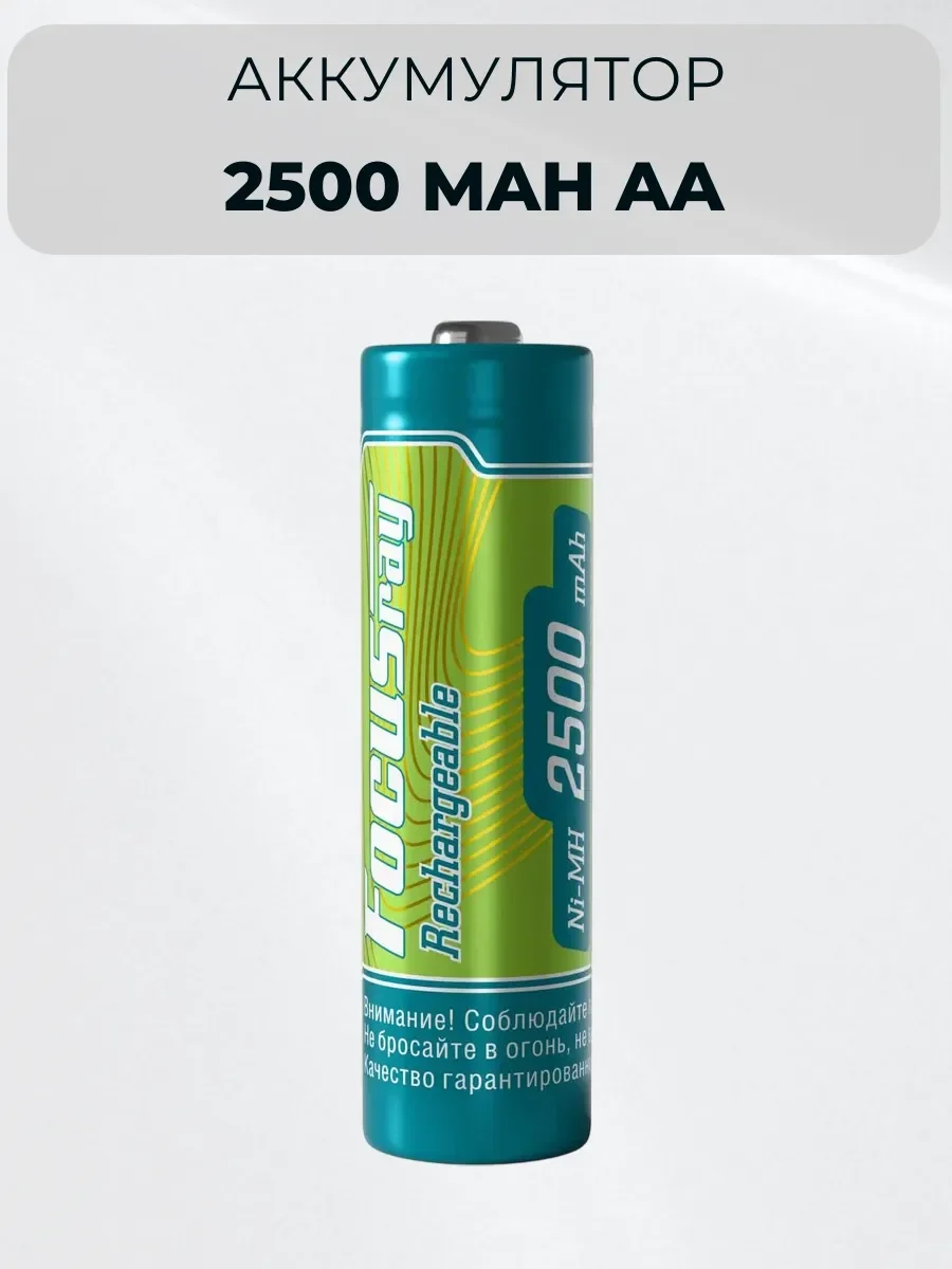 Батарейка, аккумулятор и зарядное устройство для него FOCUSray 2700 mAH AA 2/24/288