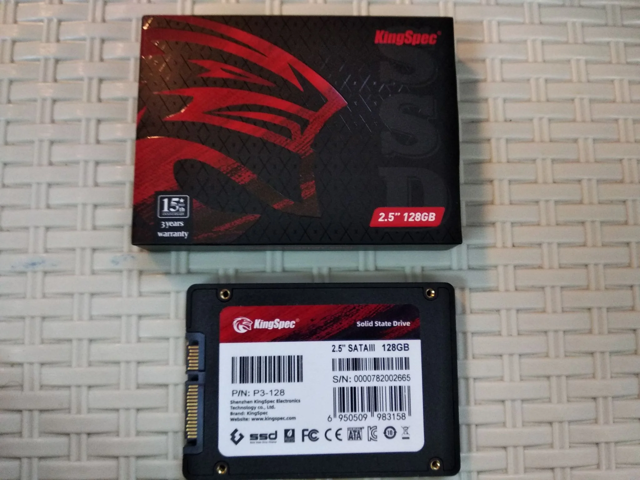 SSD накопитель Kingspec 2.5 128 Гб SATA III P3-128