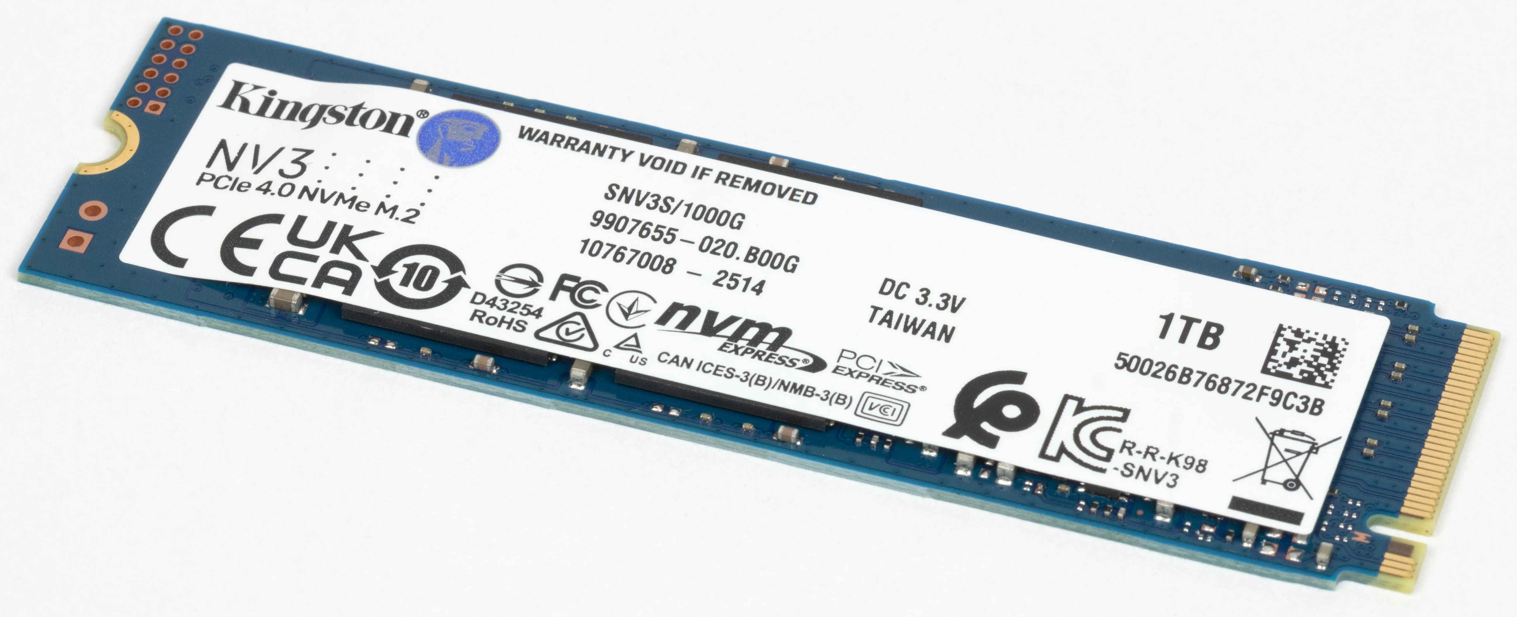 SSD накопитель Kingston M.2 NV3 1000GB PCIe 4.0 (SNV3SM3/1T0)
