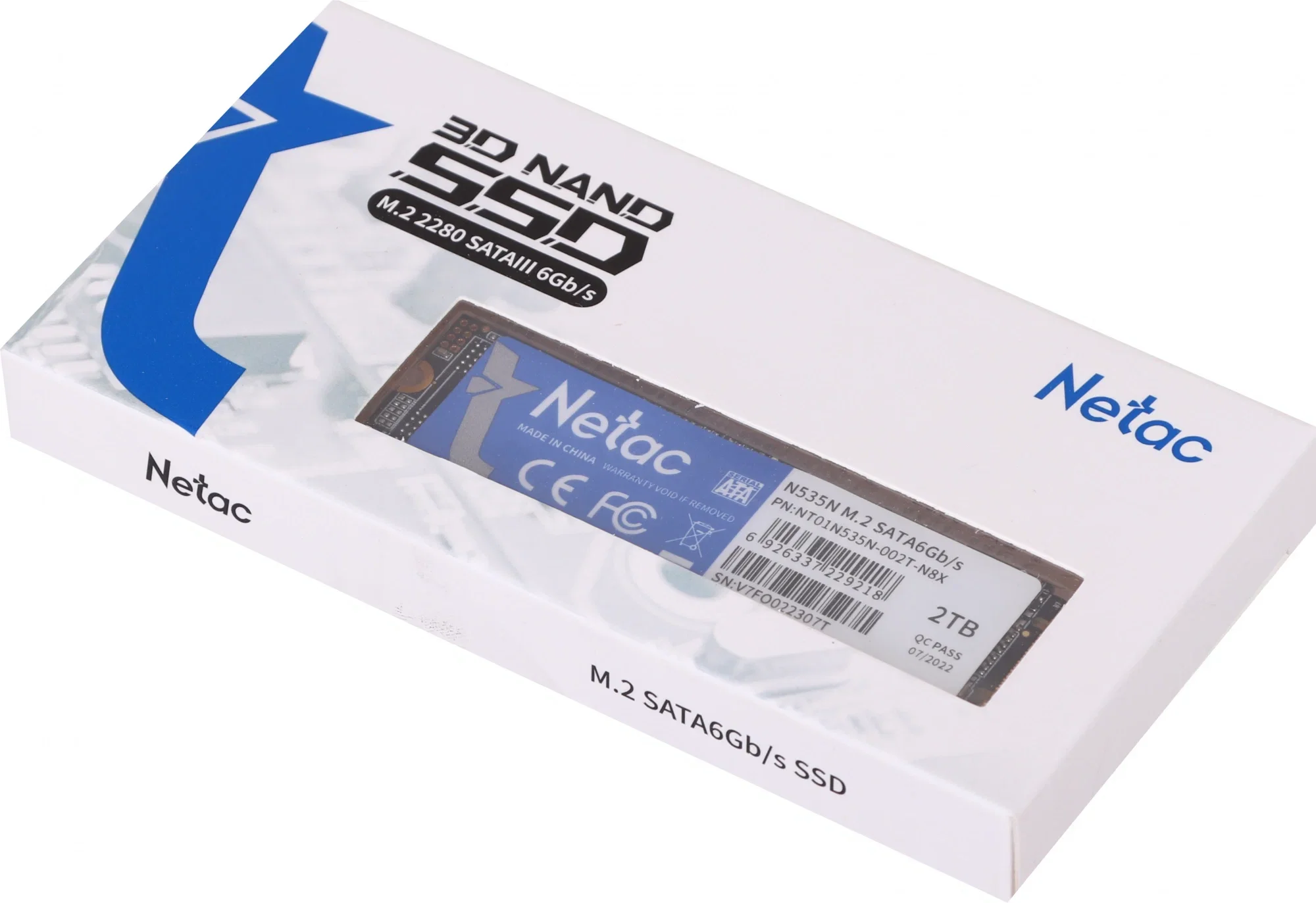 SSD накопитель Netac M.2 N535N 2000 Гб SATA III NT01N535N-002T-N8X