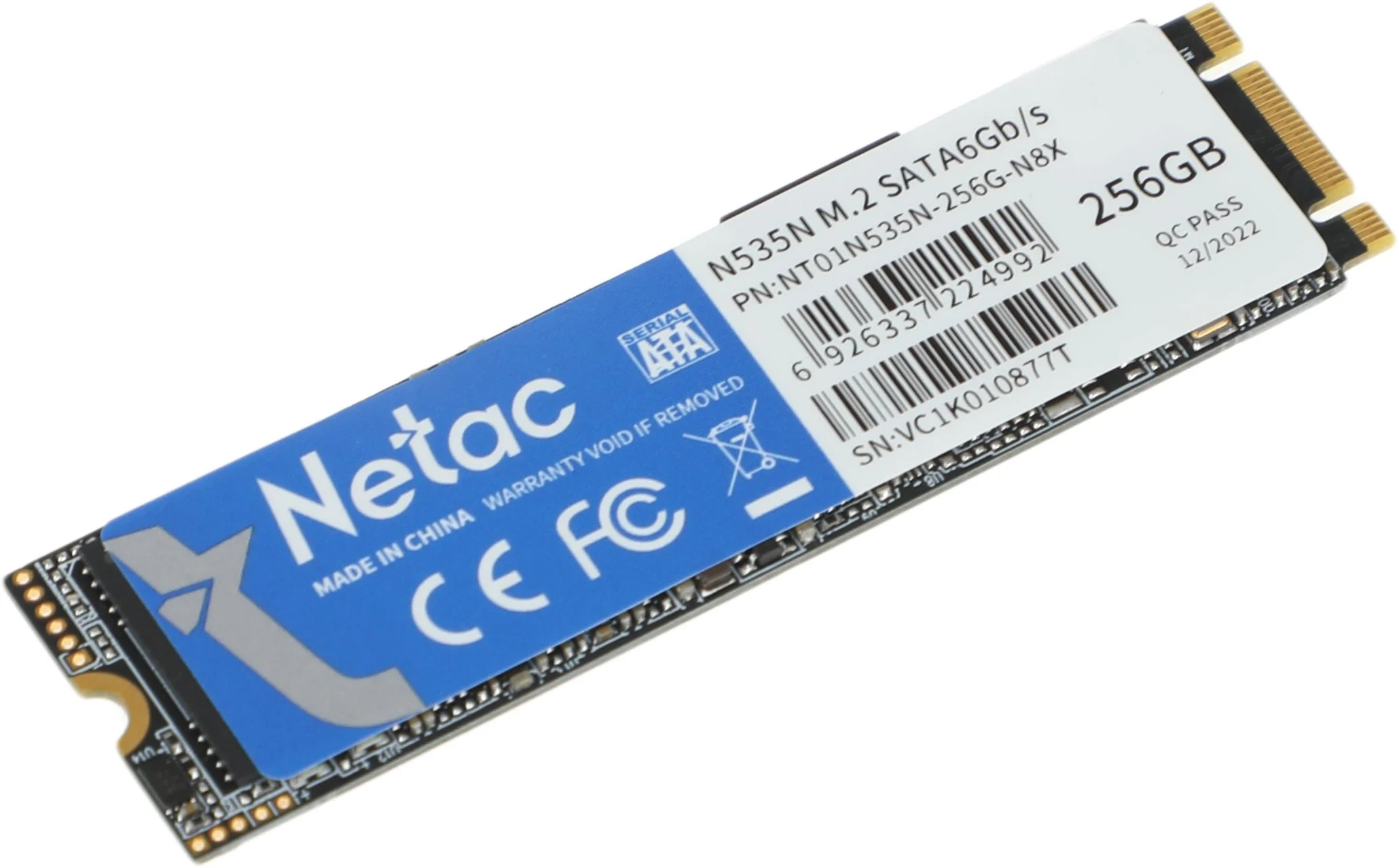 SSD накопитель Netac M.2 N535N 512 Гб SATA III NT01N535N-512G-N8X