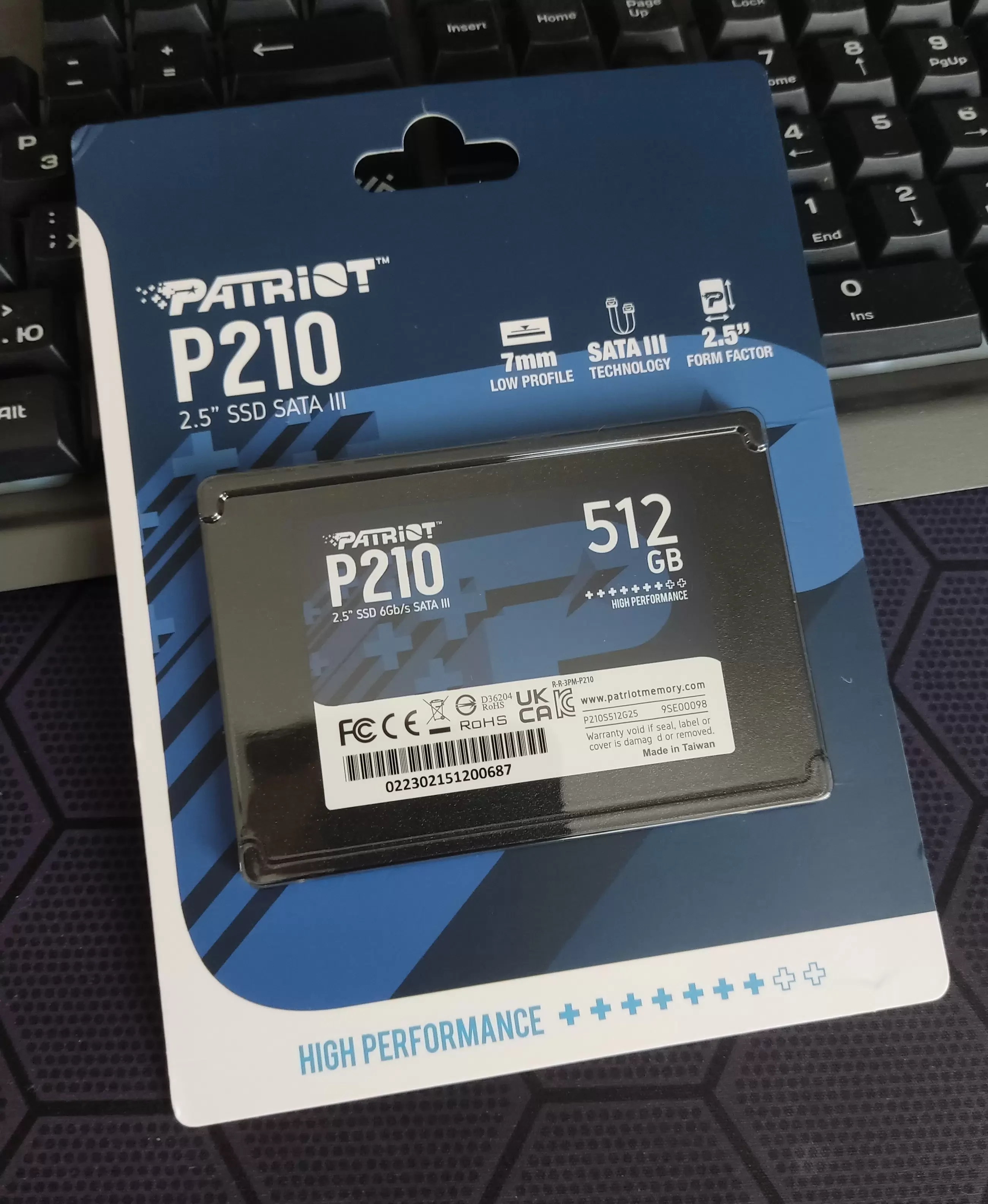 SSD накопитель Patriot Memory 2.5 P210 2000 Гб SATA III P210S2TB25