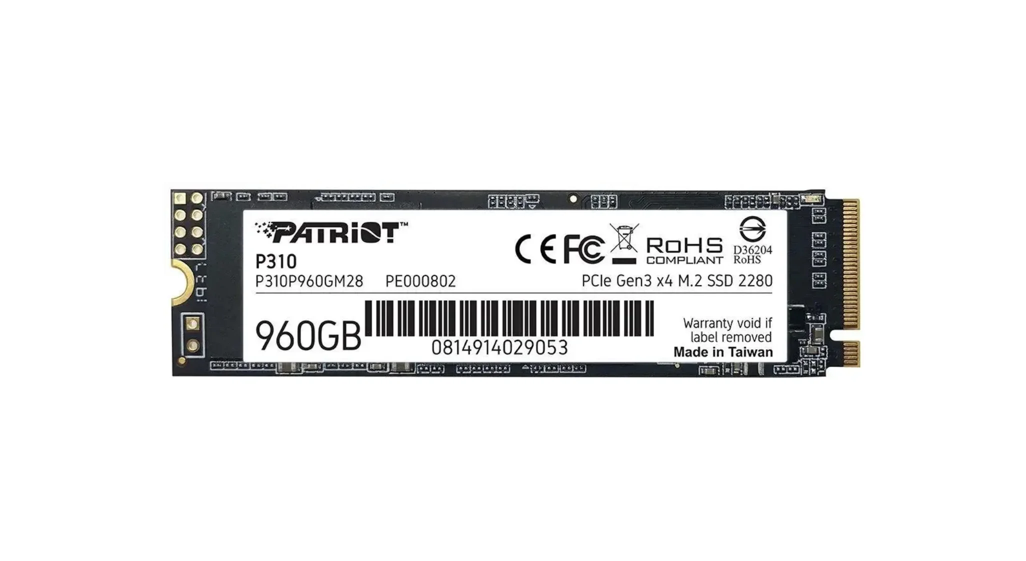 SSD накопитель Patriot Memory M.2 P300 2048 Гб PCIe P300P2TBM28