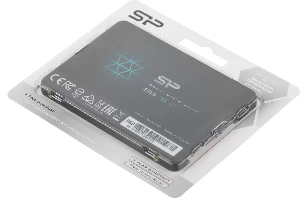 SSD накопитель Silicon Power 2.5 Slim S55 960 Гб SATA III SP960GBSS3S55S25