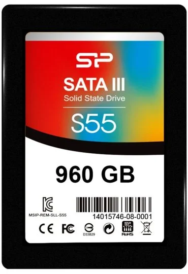 SSD накопитель Silicon Power 2.5 Slim S55 960 Гб SATA III SP960GBSS3S55S25