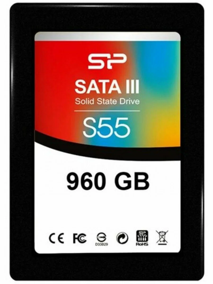 SSD накопитель Silicon Power 2.5 Slim S55 960 Гб SATA III SP960GBSS3S55S25