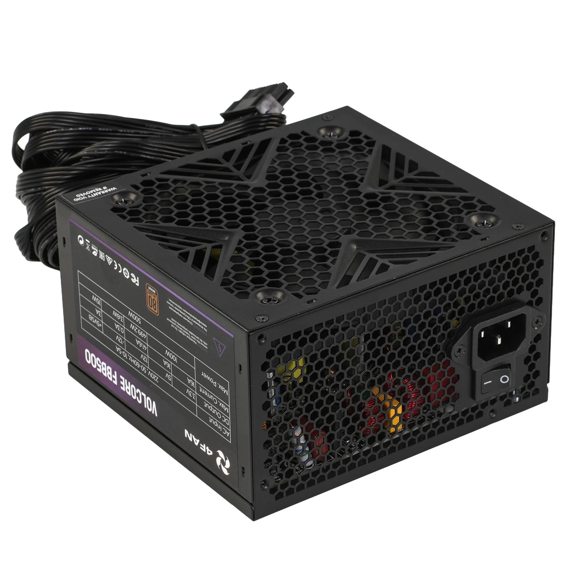 Блок питания 4FAN Volcore FWB500 80+ 500W Black