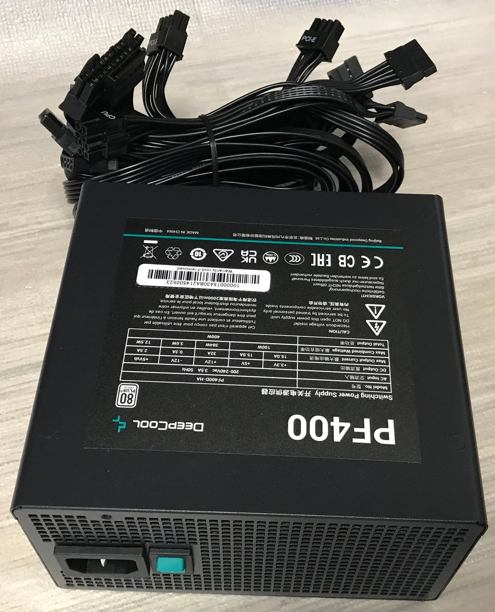 Блок питания Deepcool ATX 400W PF400 V2 80 PLUS (R-PF400D-HA0B-WDEU)