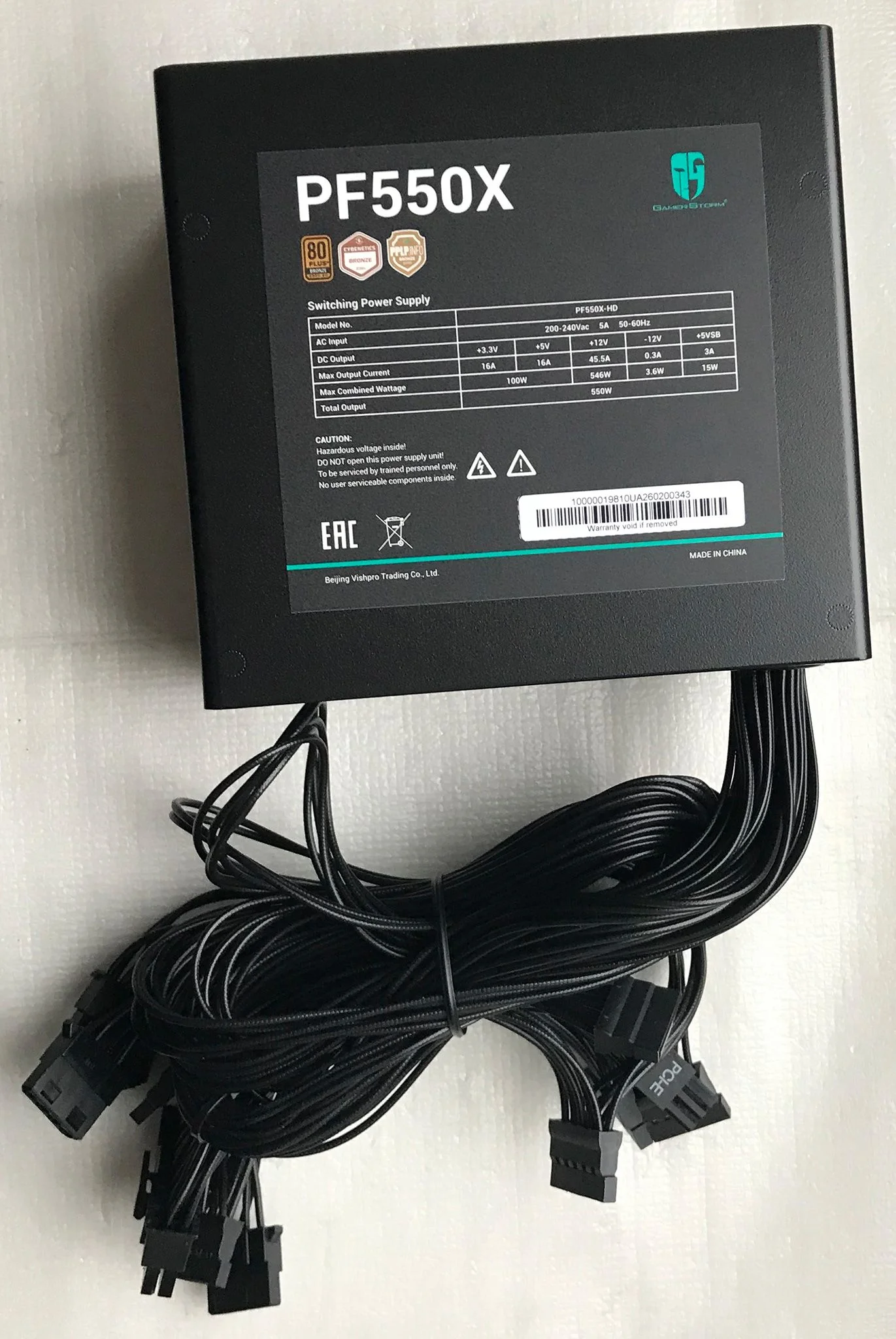 Блок питания Deepcool GAMERSTORM PF550X 550W 80+ BRONZE