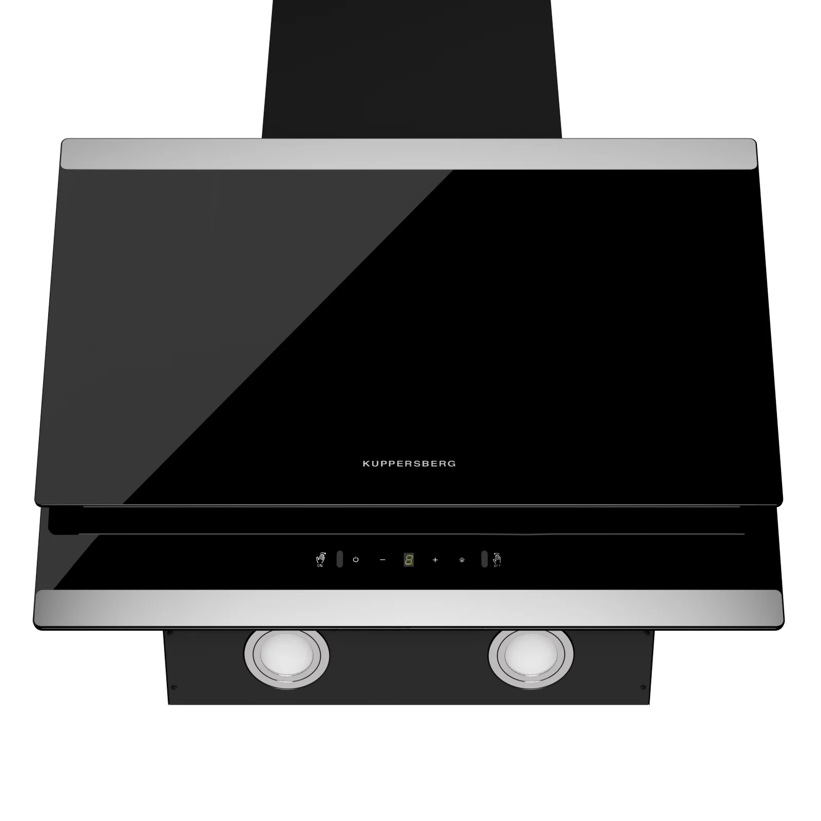 Вытяжка каминная Kuppersberg High-Tech F 603 Bx черно-серебристая, 59.5 см, 850 куб. м/ч, 53 дБ