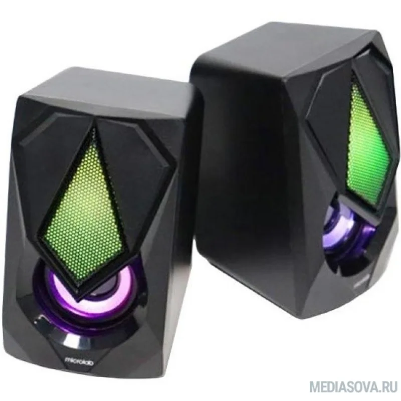 Колонки MICROLAB B25 черный 3 Вт x2, Гармонические искажения: < 0,5% (1 Вт 1 кГц), Частотная характеристика: 200 Гц - 20 кГц, Входная чувствительность