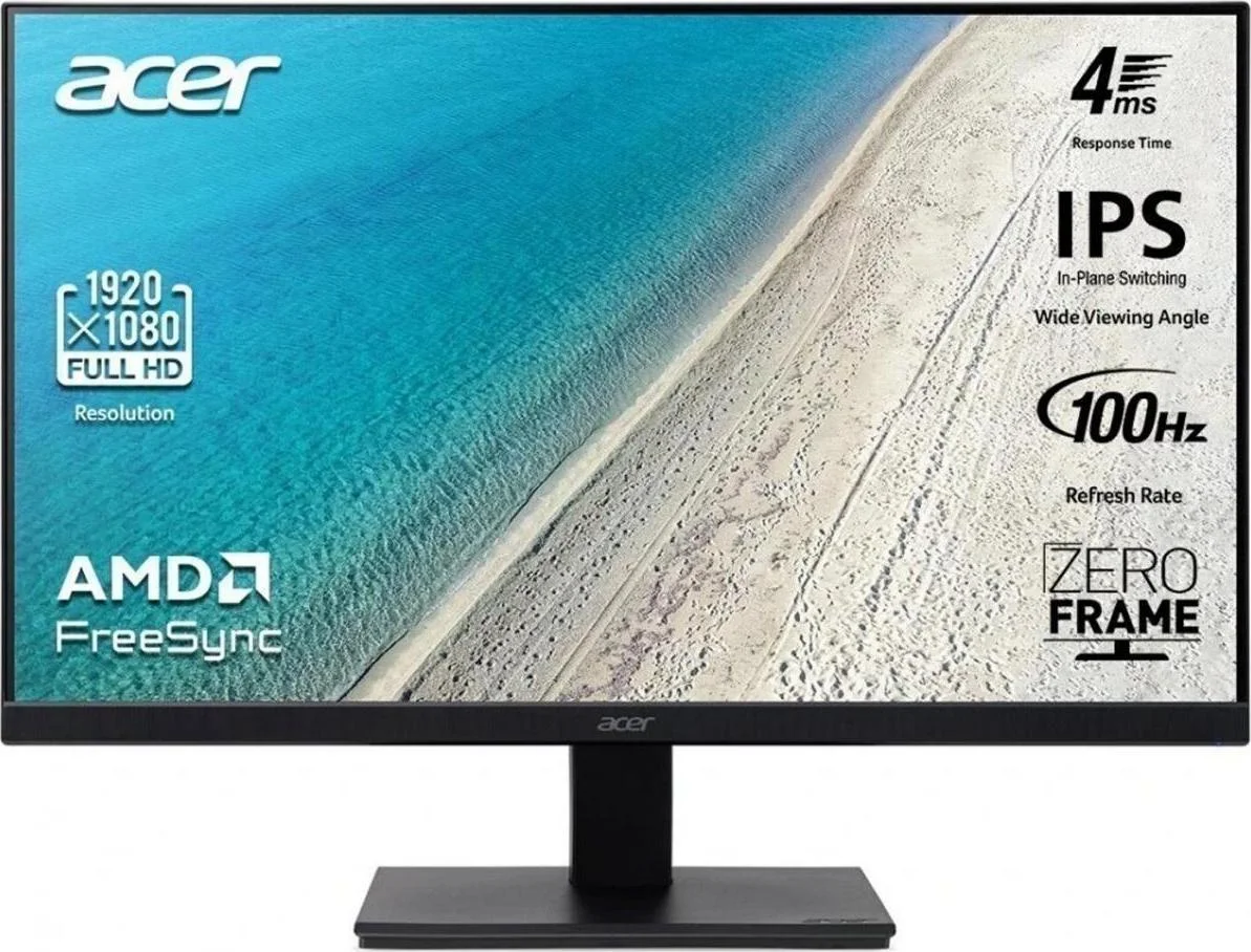 Монитор 21.5" Acer Vero V227QE3biv IPS 1920x1080, 100 Гц, 4 мс, 16:9, 250 кд/м², 1xHDMI, 1xVGA, черный