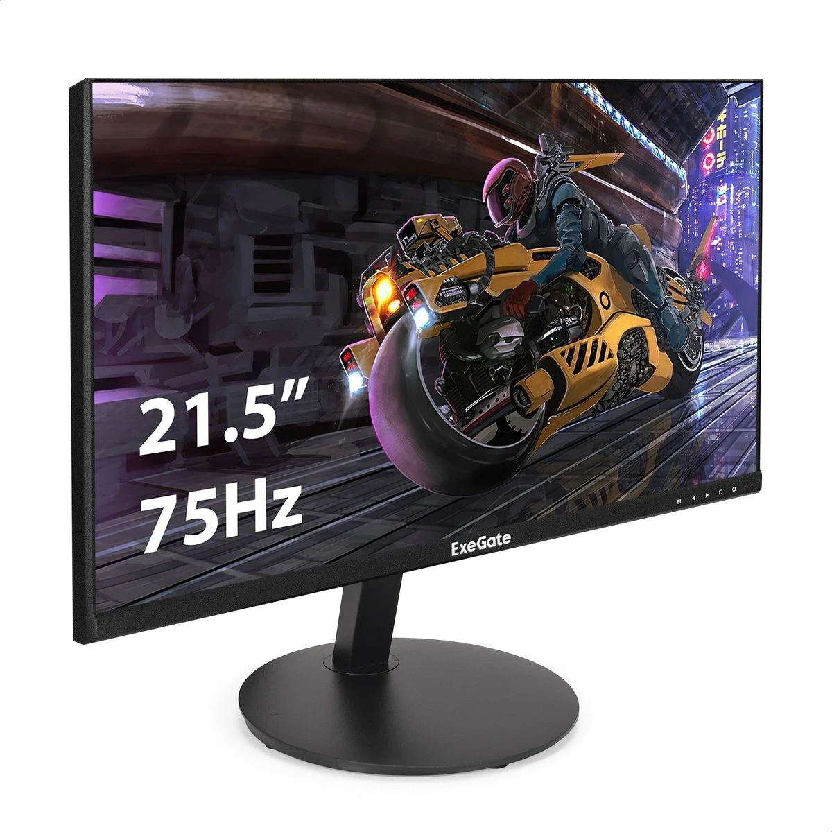 Монитор 21.5" ExeGate SmartView EP2207T IPS 1920x1080, 75 Гц, 5 мс, 16:9, 250 кд/м², VGA, HDMI 2.0, HDR10, FreeSync, черный