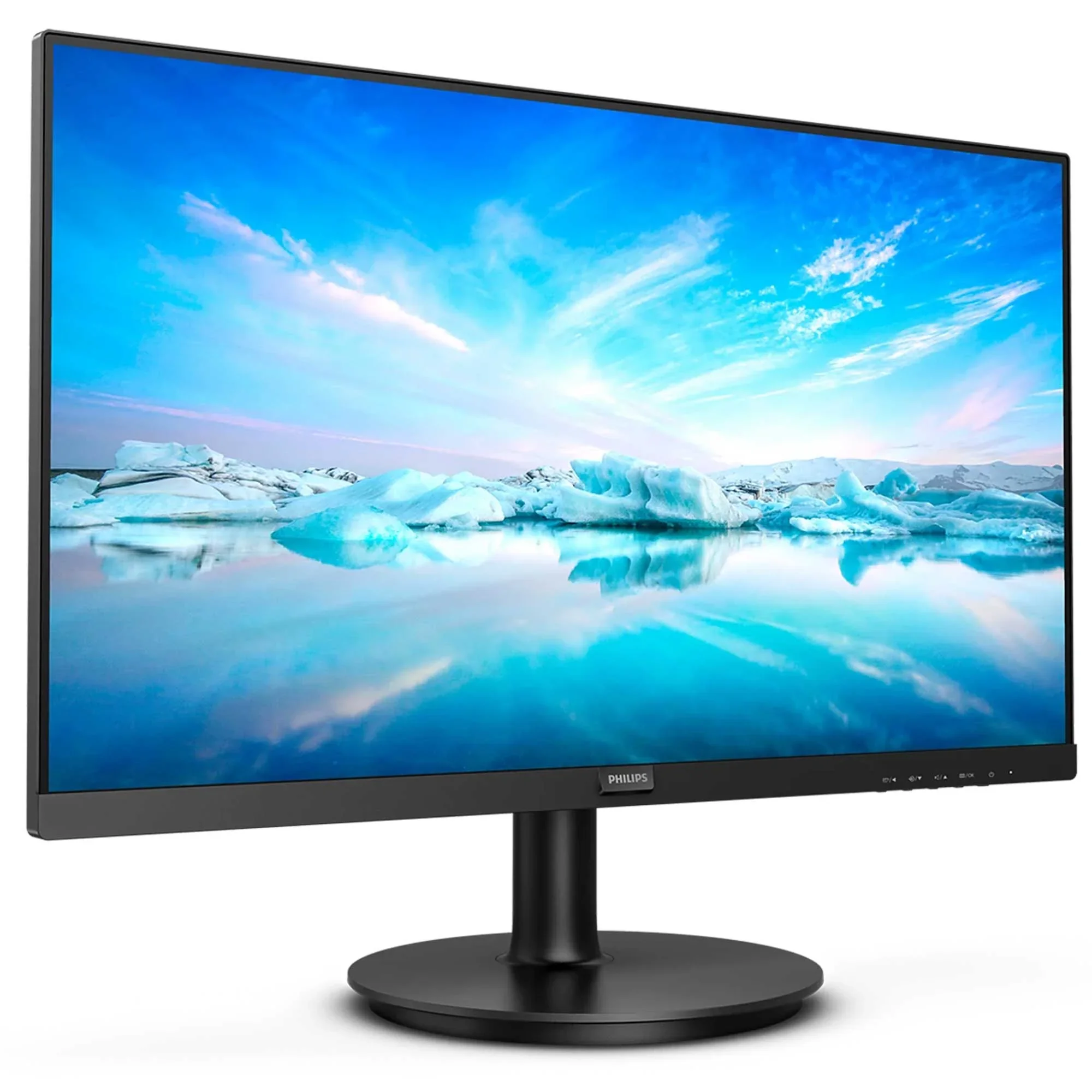 Монитор 21.5" Philips 222V8LA (00/01) VA 1920x1080, 75 Гц, 4 мс, 16:9, 250 кд/м2, 1xHDMI, 1xDP, 1xVGA, 1x3.5 мм, черный