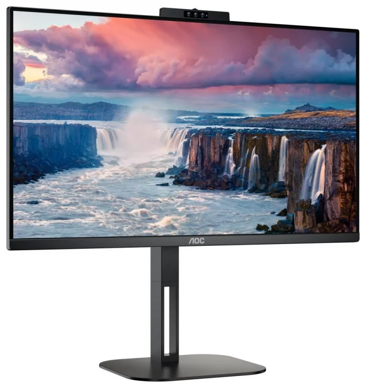 Монитор 23,8" AOC 1920x1080, WLED, 16:9, IPS, 300 cd, 1500:1, 20M:1, 4ms, 178°/178°, VGA, HDMI, DP, USB hub: USB3.2x3, USB3.2-B, USB-C(15W), 120Hz, Sp