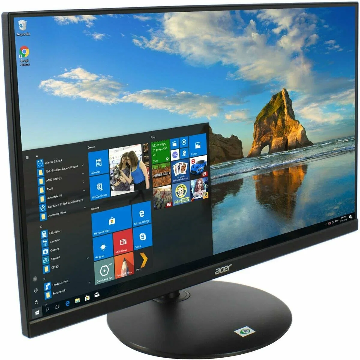Монитор 23.8" Acer CB242YGbmiprx Vero IPS 1920x1080, 120 Гц, 1 мс, 16:9, 250 кд/м², 1xHDMI, 1xDP, 1xVGA, 1x3.5 мм, 2x2 Вт, черный