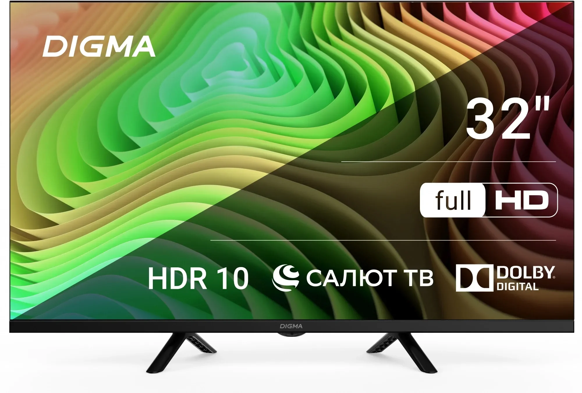Телевизор LED 40" Digma DM-LED40SBB33 Smart Яндекс.ТВ Frameless Metal черный/FULL HD/DVB-T/60Hz/DVB-