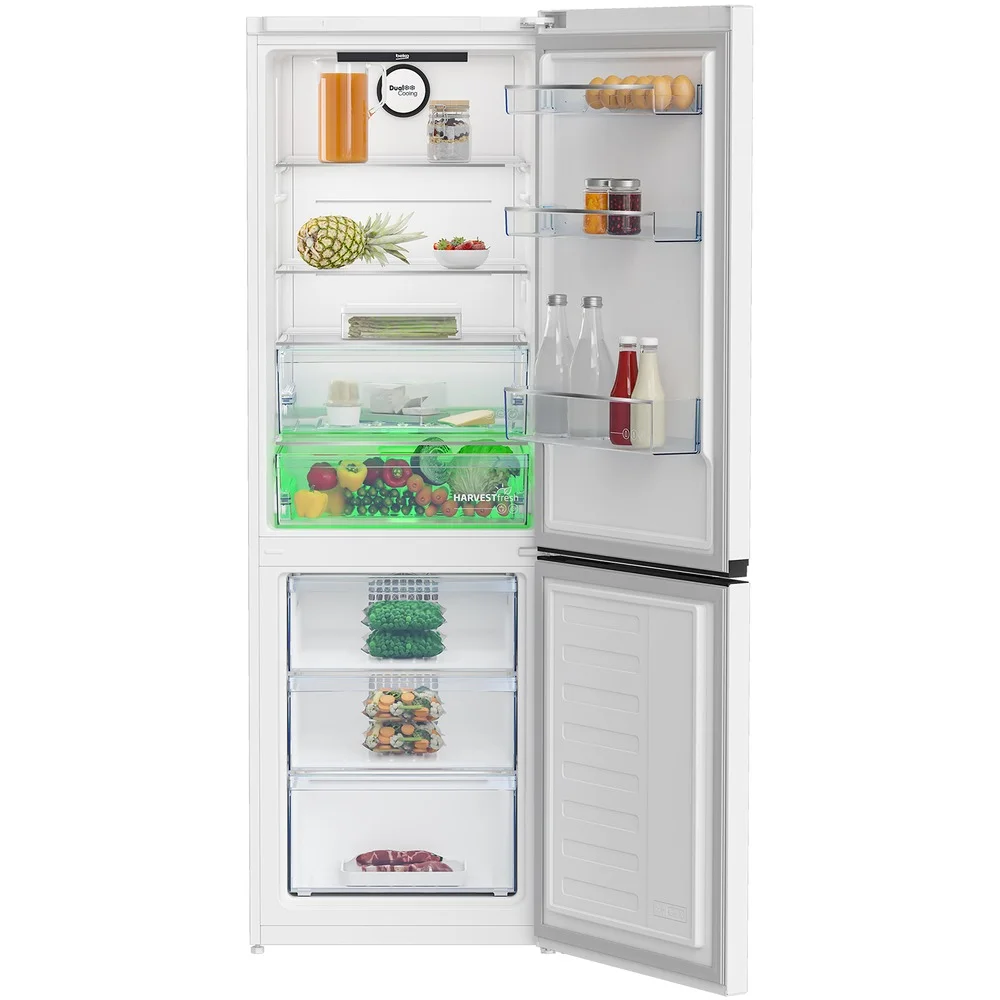 Холодильник двух кам нижн мороз Beko B3DRCNK362HW белый (59.5 см x 186 см x 65 см) 320 л No Frost