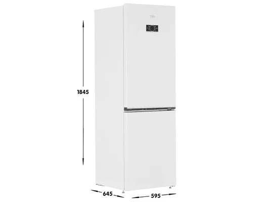 Холодильник двух кам нижн мороз Beko B3DRCNK362HW белый (59.5 см x 186 см x 65 см) 320 л No Frost