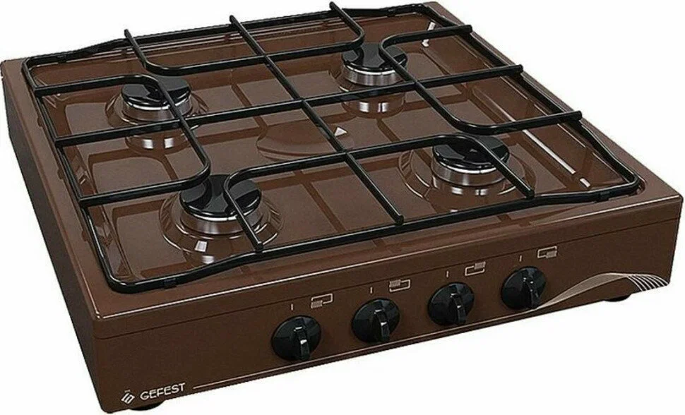 Таганок газовый настольный GEFEST ПГ 900 К17, корич, 4 конфорки, 50х52х12,7см,