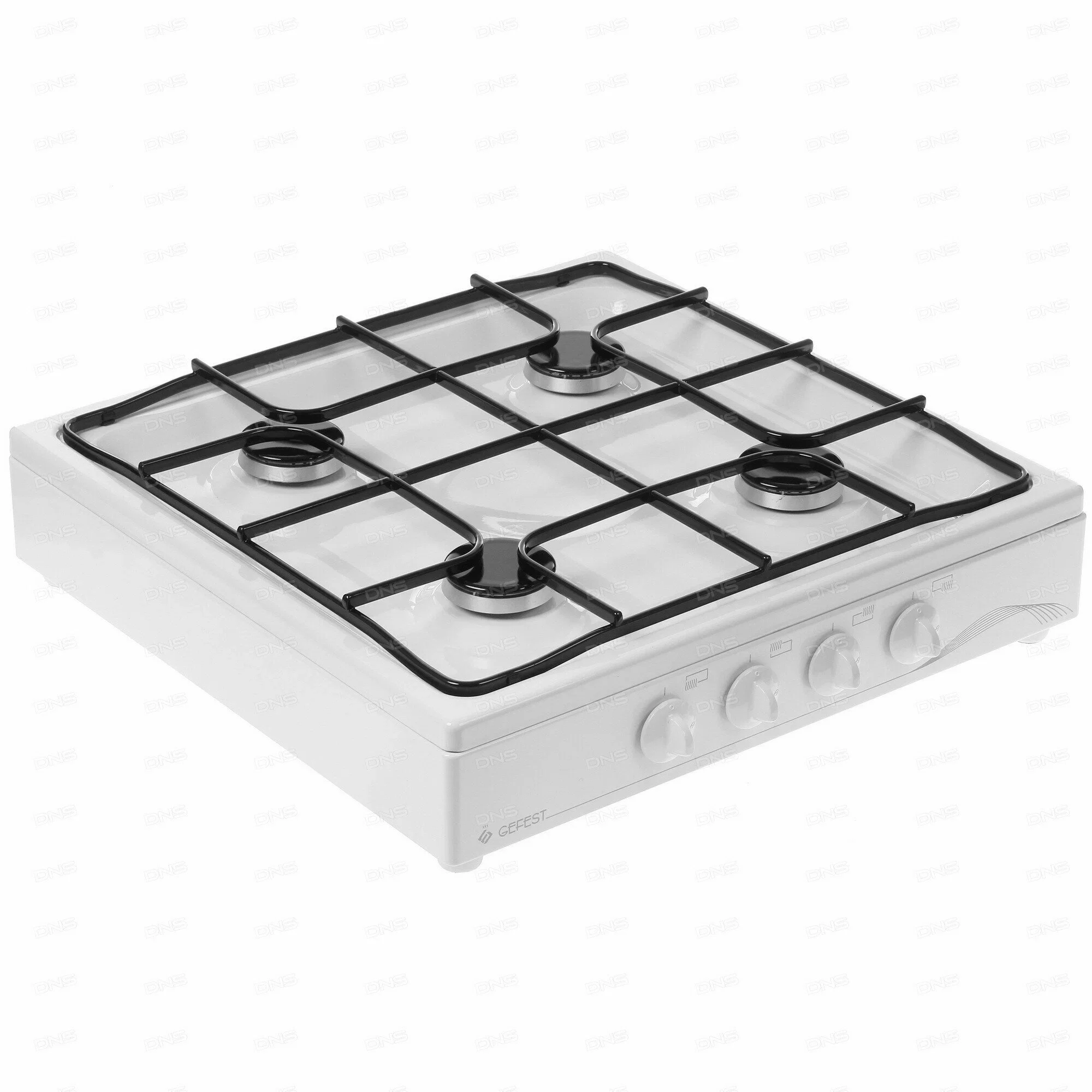 Таганок газовый настольный GEFEST ПГ 900, белая, 4 комфортки, 50х52х127см