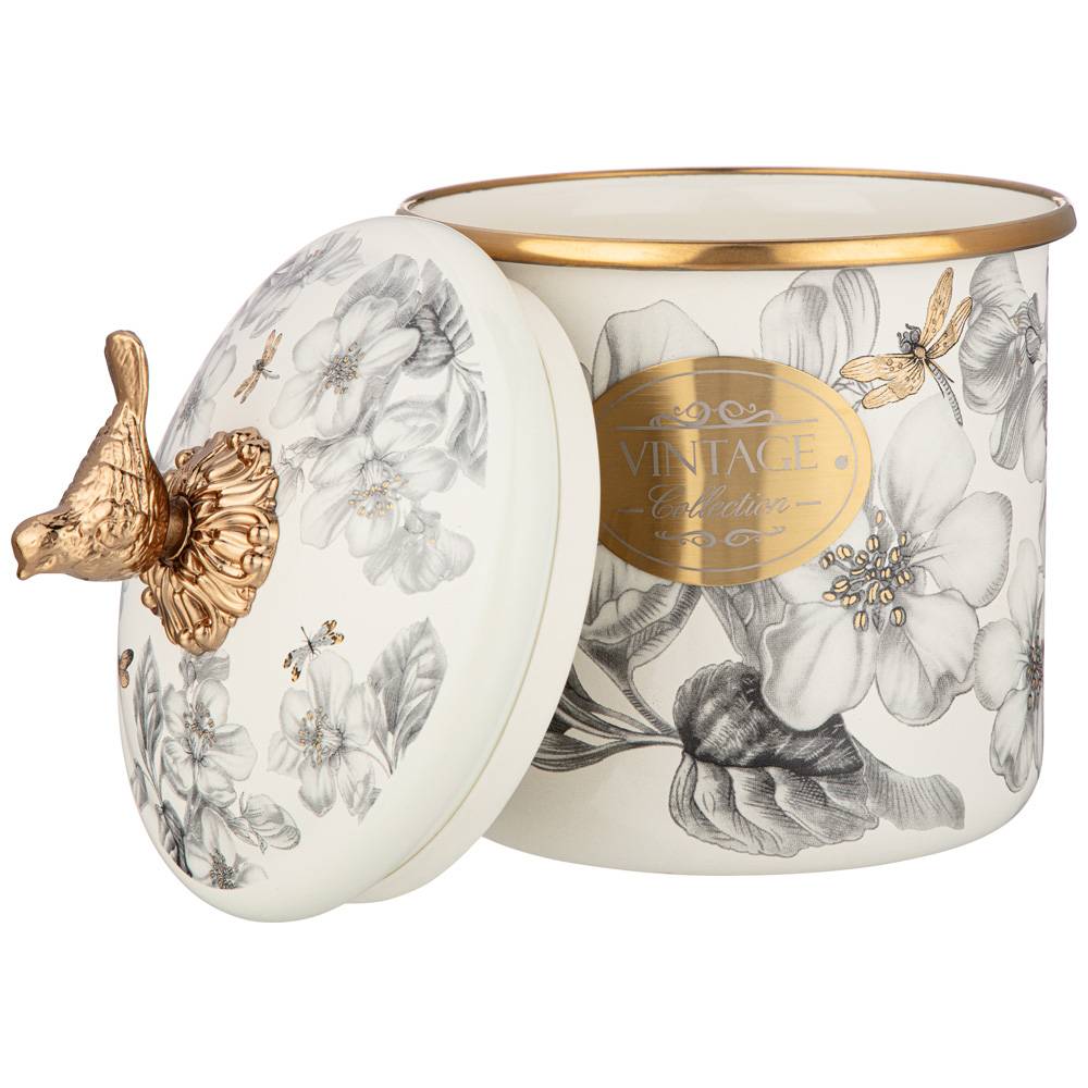 ARTI-M БАНКА ДЛЯ СЫПУЧИХ ПРОДУКТОВ AGNESS, СЕРИЯ APPLE GARDEN, 12 Х 12СМ/ 1,2Л