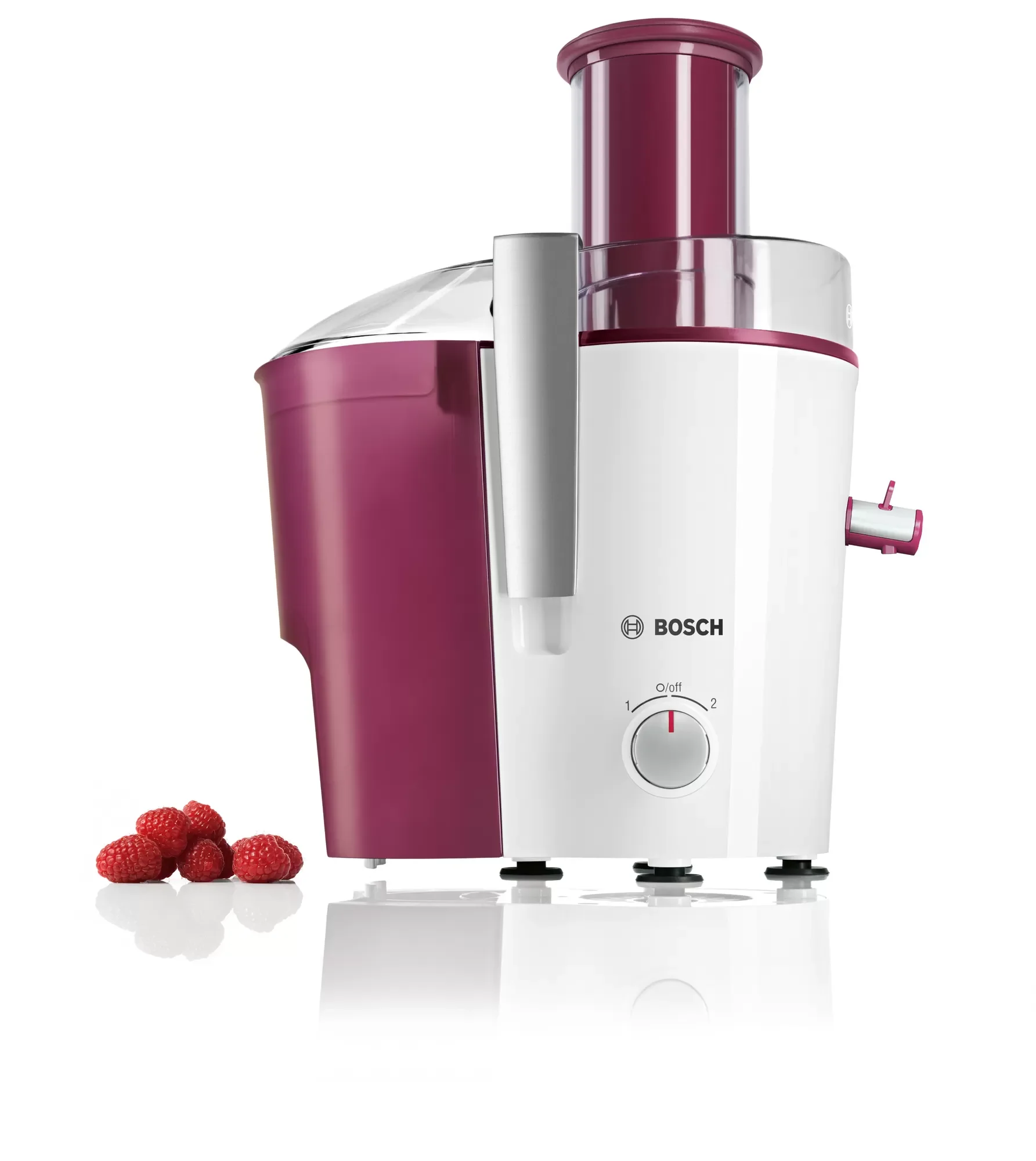 Соковыжималка центробежная Bosch MES25C0 700Вт рез.сок.:1.25мл. белый/бордовый