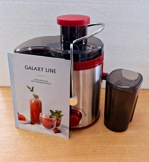 Соковыжималка центробежная Galaxy Line GL 0816 850 Вт рез.сок.:550мл. красный/серебристый